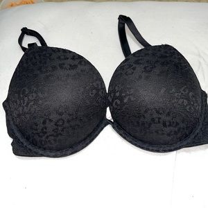 Black Cheetah Print Victors Secret Pink Bra